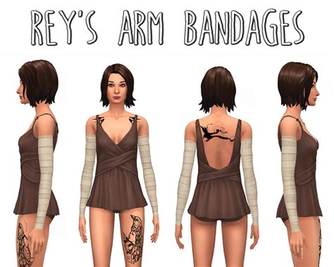 Mod The Sims Reys Arm Bandages From Star Wars The
