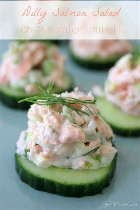 A Delicious Cucumber Salad With Cooked Salmon A Girl Defloured