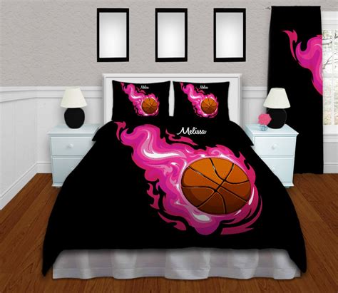 Basketball Comforter Set Girls Basketball Bedding Kids Etsy