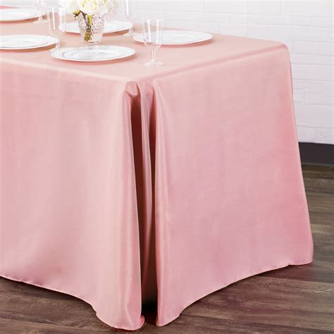 90x156 Rectangular Oblong Polyester Tablecloth Dusty Rosemauve Cv