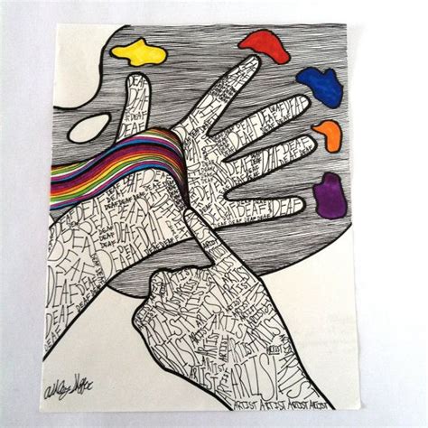Deaf Art Print Deaf Artist Sign Language Art Deaf Art Deaf