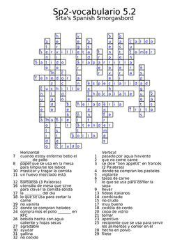 Level 3 unidad 1 lección 1. Spanish Avancemos 2 Unit 5 Crosswords | Describing words ...
