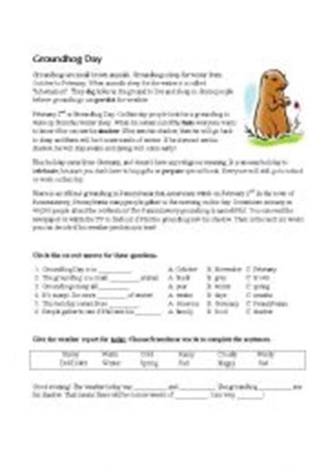 Groundhog Day - ESL worksheet by arlissa