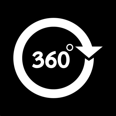 360 Degrees Icon 573369 Vector Art At Vecteezy