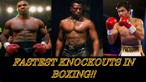 The Fastest Knockouts In The World Of Boxing Youtube