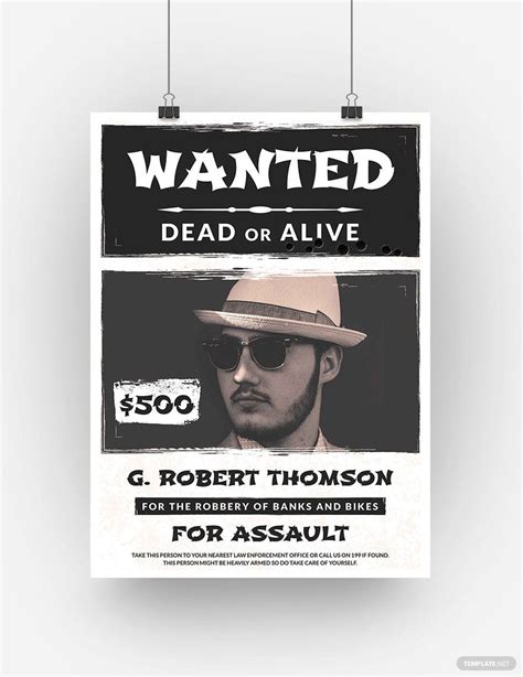 Wanted Poster Free Printable Templates In Word Psd Illustration