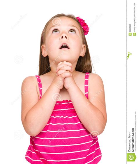 Cute Little Girl Is Praying Royalty Free Stock Photo