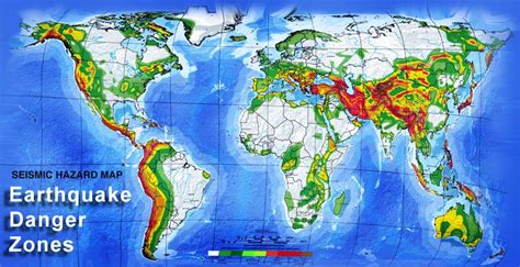 Earthquake Danger Zone Seismic Hazard Zones World Map Earthquake Map World Earthquake Map