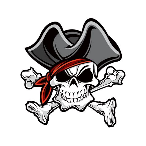 Printed Vinyl Pirate Skull Crossbones Stickers Factory