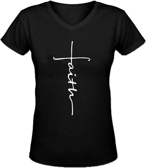 cross faith t shirt printed letter christian graphic cute tees kitilan