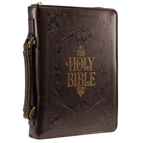 Brown Embossed Holy Bible Bible Cover Large Christian Art Ts