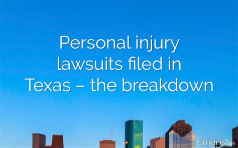 Breakdown Of Types Of Personal Injury Lawsuits Filed In Texas