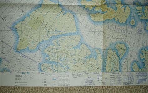 1962 Usaf Jet Navigation Chart Map Beaufort Sea 5th Edition 1962 Big 57