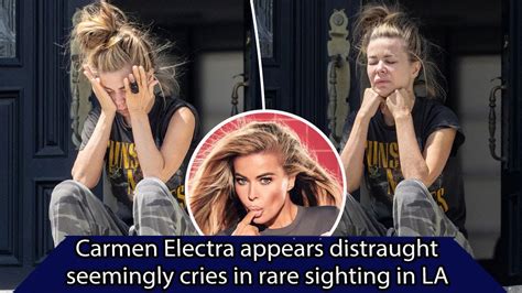 News Carmen Electra Appears Distraught Seemingly Cries In A Rare Sighting In La Sunews Youtube