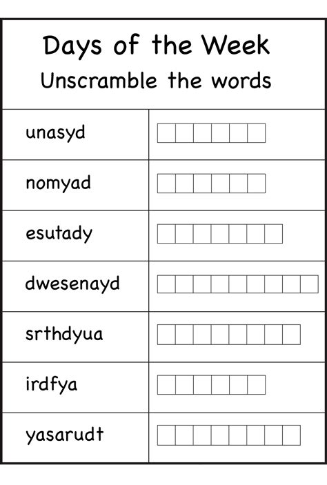 Worksheets For Days Of The Week Activity Shelter 8 Best Images Of