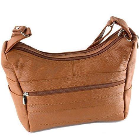 Women S Genuine Leather Purse Adjustable Strap Mid Size Multi Pocket
