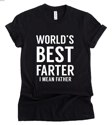 Worlds Best Farter Dad T Shirt Funny Father Shirts Daddy Ts Idea