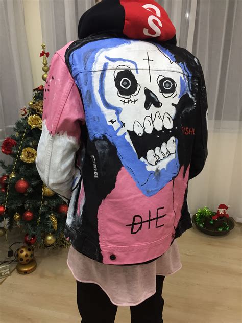 Lil Peep Never Say Die Skull Leather Jacket Sthelo