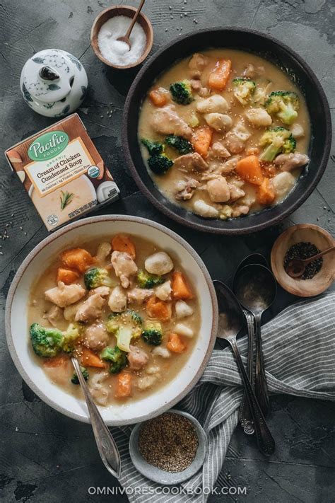 Cover with chicken broth and 1 cup water; Creamy Chicken Sweet Potato Stew | Omnivore's Cookbook