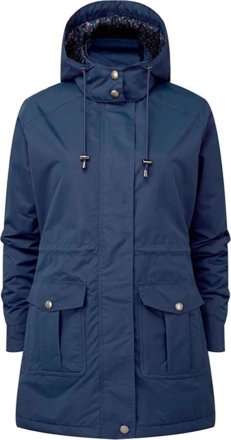 Cotton Traders Womens Ladies Waterproof Fleece Lined Jacket With Hood