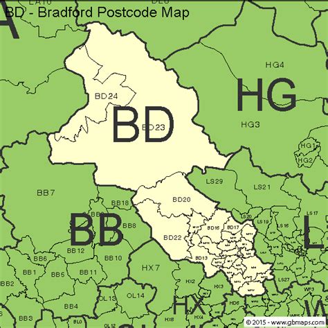 Bradford Postcode Map Gadgets 2018