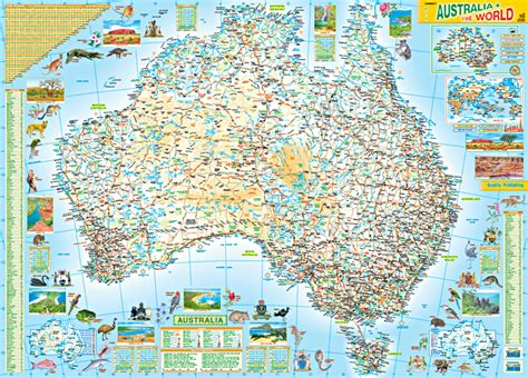 Add layers on the map. Charts / Posters B2 Chart Australia and the World Map 2 Sided