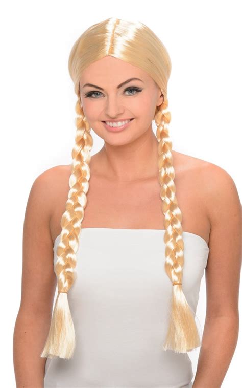 Princess Wig Long Blonde Wig With Double Braids For