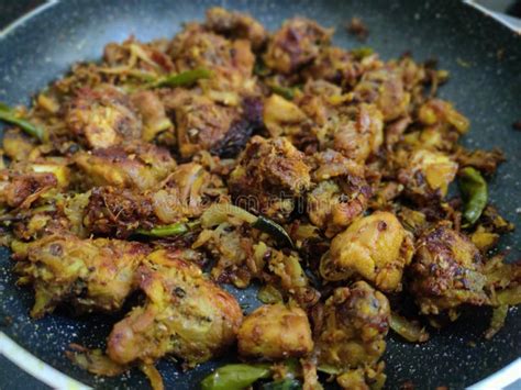 South Indian Chicken Fry Recipe Stock Image Image Of Indian South