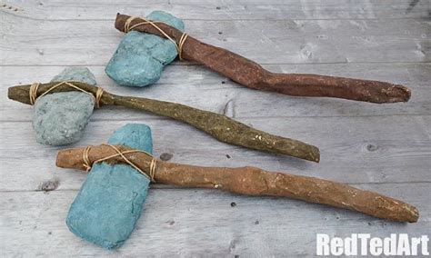 Stone Age Craft How To Make A Paper Axe Red Ted Art Make Crafting