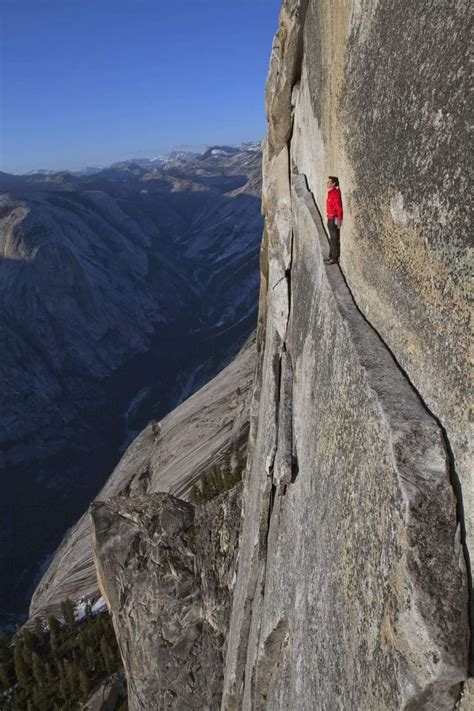 The Thank God Ledge In Yosemite National Park California R