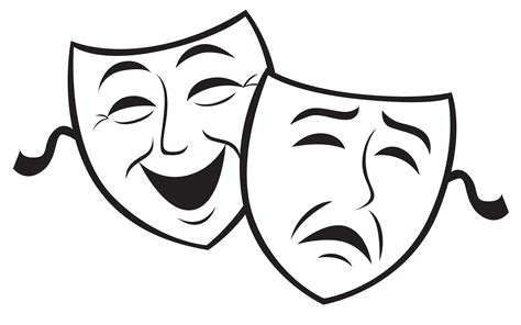 Drama Mask Template Clipart Best