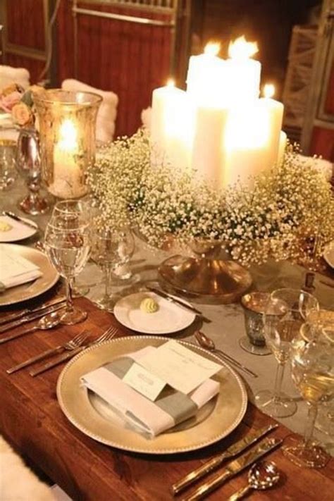 35 Beautiful Christmas Wedding Tablescapes Wedding Table Settings