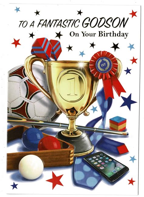 The most common gift for godson material is metal. Godson Birthday Card 'To A Fantastic Godson On Your ...