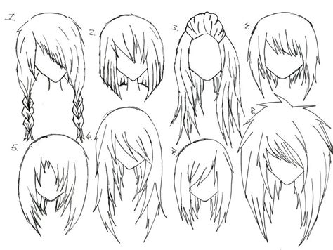 Anime Hairstyles Female Bocetos Como Dibujar Animes Y Dibujos