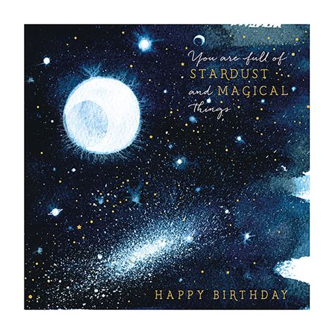 The Art File Stardust Birthday Card Afph029