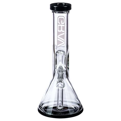 Grav Labs Black Accented Beaker Bong With Inverted Restriction Kings