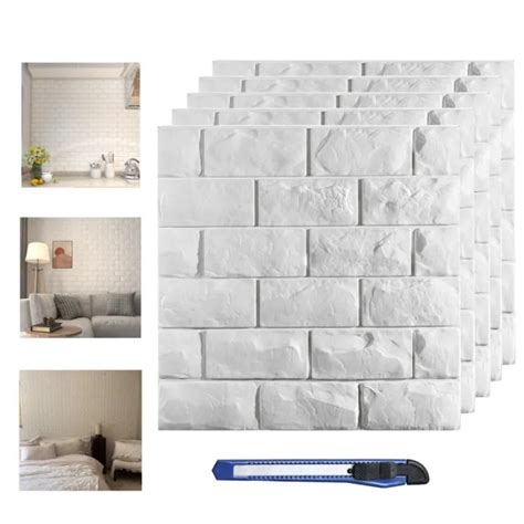 3d White Brick Wallpaper Wall Panels Peel And Stick Self Adhesive Faux