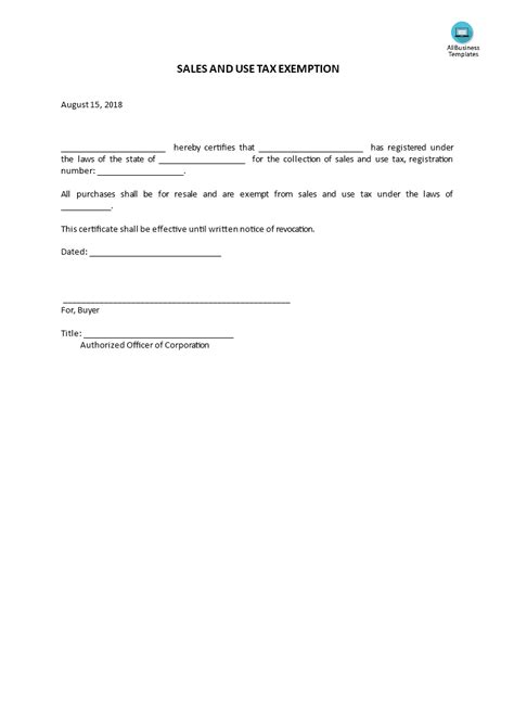 Posted on august 14, 2013august 15, 2016 by sheri davis | 85 comments. Sales and Use Tax Exemption Letter - How to write a Sales ...