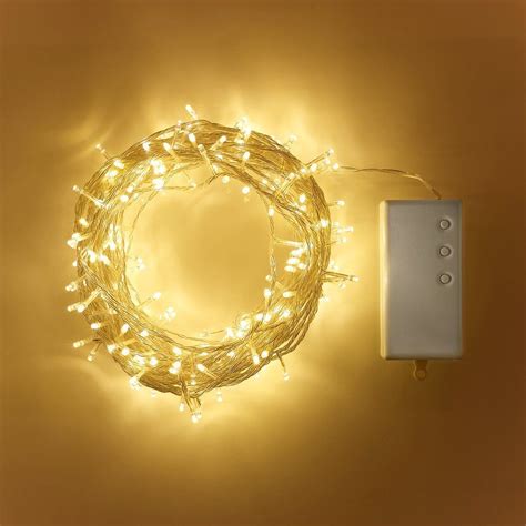Battery Operated Outdoor Warm White Fairy Lights ~ Designpadd