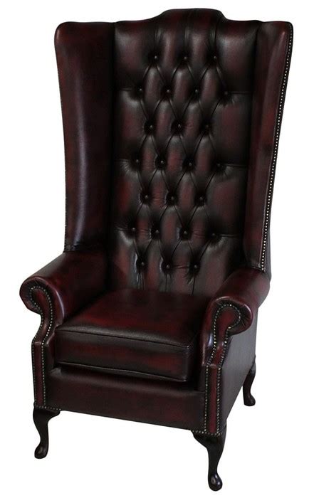 Perfect for entertaining or relaxing this chair will offer an intelligent design touch to your home. Chesterfield Soho Leather High Back Wing Chair Antique Oxblood