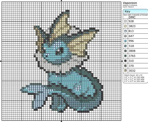 134 Vaporeon By Makibird Stitching On Deviantart Pokemon Cross Stitch Patterns Pokemon