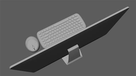 Sweet Pc Set Monitor Keyboard Mouse River Green Version 3d Model Cgtrader