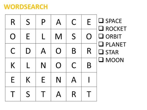 Outer Space Word Search Free Printable Space Word Search Printable