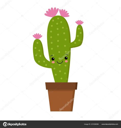 Quieren la bebida 4 interpretación quiero dormir 63 descripción de los sueños: Ilustración de cactus de dibujos animados lindo con cara ...