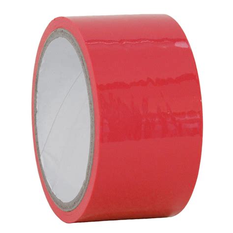 Love In Leather Reusable Pvc Bondage Tape Red 15 Metre