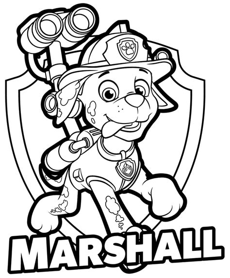 Paw Patrol Marshall Ausmalbild Ausmalbild Marshal Pawpatrol Patrouille