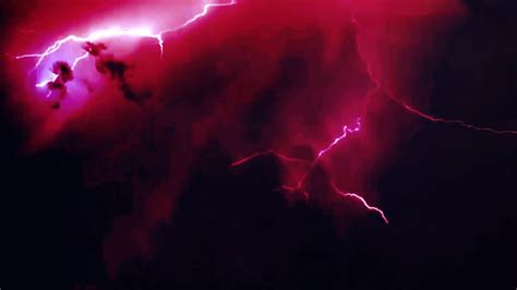 Red Lightning And Thunderstorm Background Video Effects Hd For
