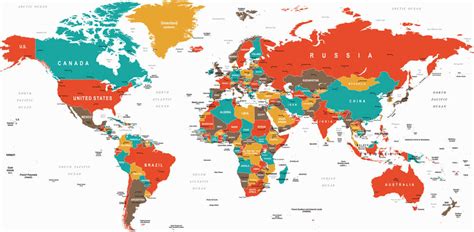 Peta Dunia Lengkap Dengan Nama Negara Panduan Geografi Global Gambar Peta Lengkap