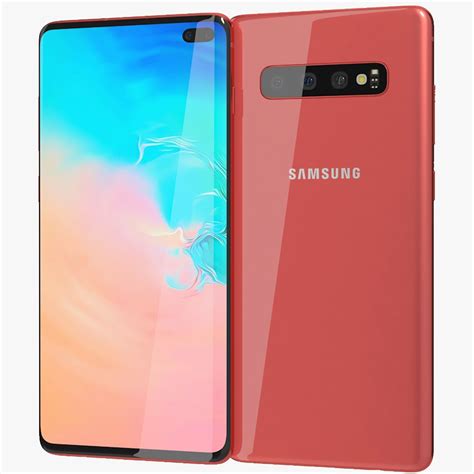 Samsung Galaxy S10 Plus Flamingo Pink 3d Modell 39 Obj Max Fbx