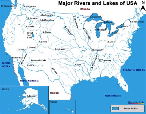 Map Of Major Rivers In The Usa